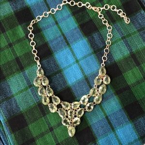 Sterling necklace with green saphires